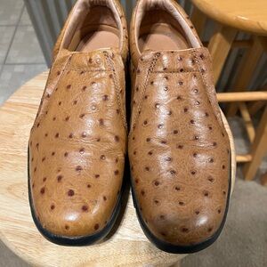 Roper Brown Ostrich Print Loafers